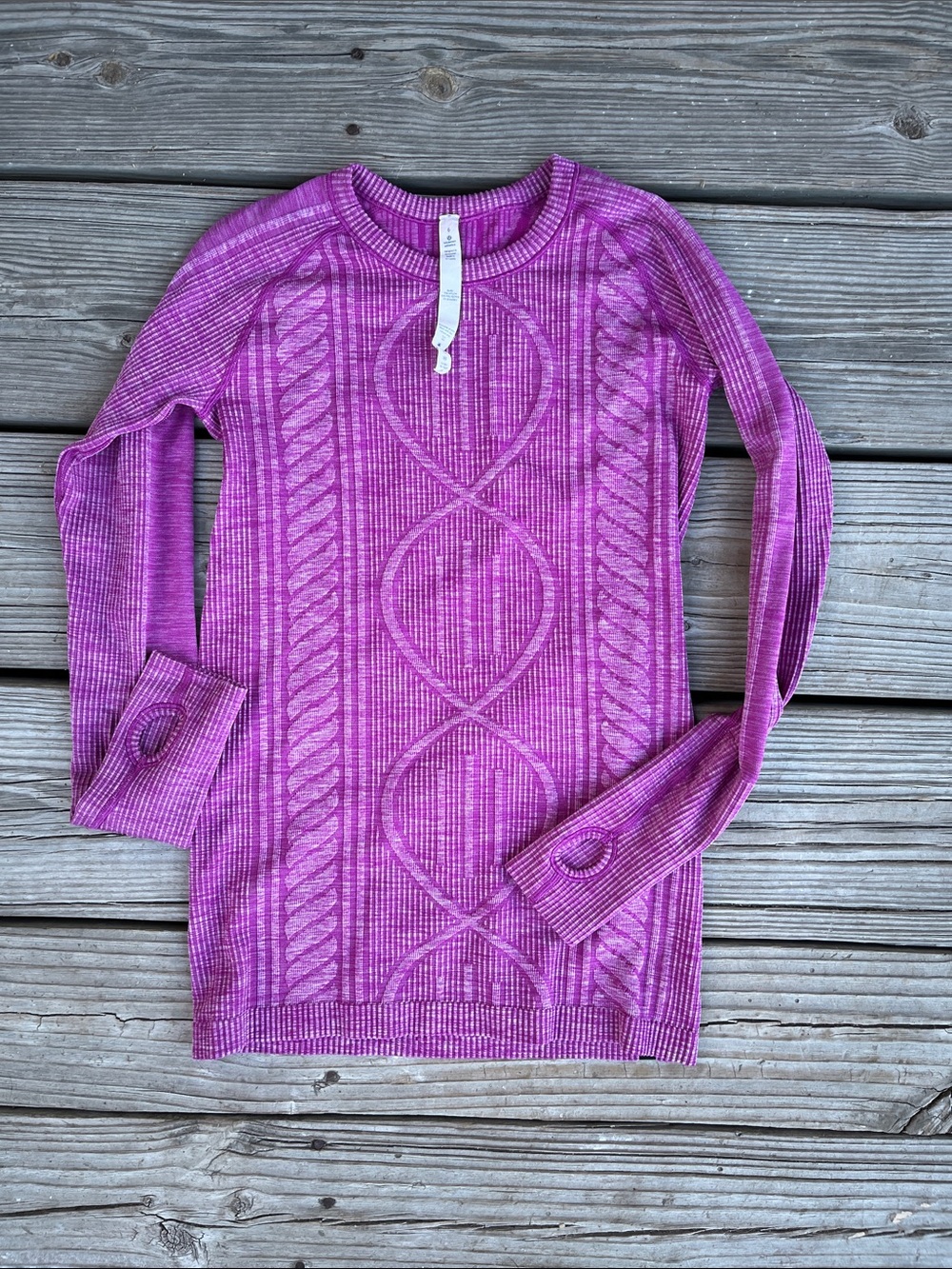 lululemon athletica Purple Cable-Knit Long Sleeve Skirt